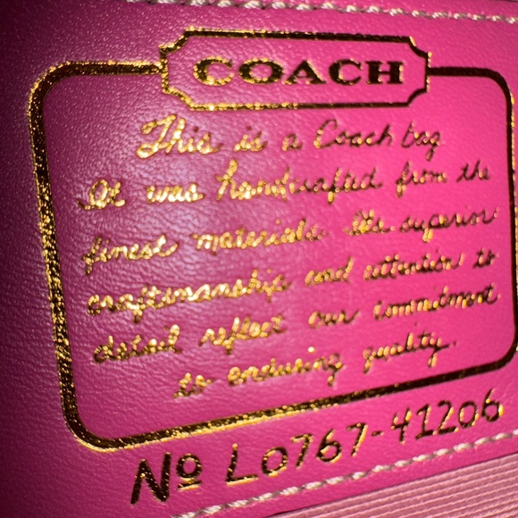 Small Pink Stripe Vintage Authentic Coach Y2k Baguette - Picture 5 of 5